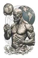 atlas holding the world tattoo design idea