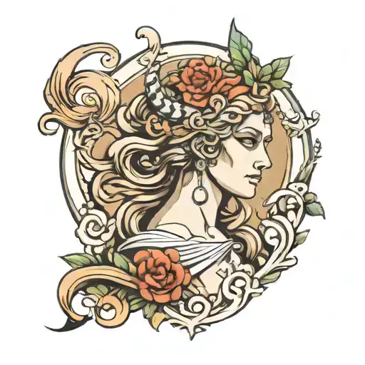 greek mythology renaissance style  tattoo design idea