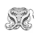 snake house pig tiger tattoo design idea