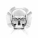 suicide skull tattoo design idea