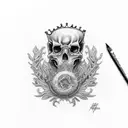 suicide king tattoo design idea
