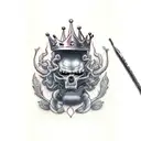 suicide king tattoo design idea