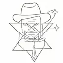 break out & sheriff tattoo design idea