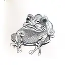 samurai frog tattoo design idea