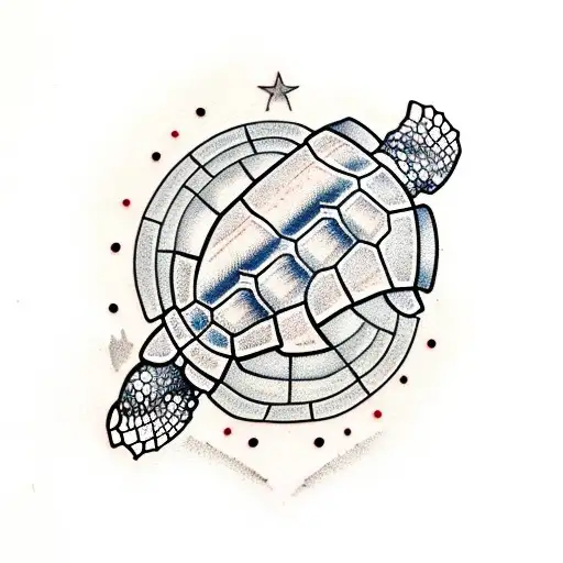 turtle with letter G tattoo design idea