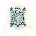 turtle with letter G tattoo design idea