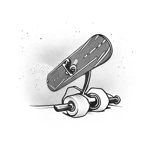 skateboard tattoo design idea