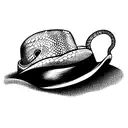 rattlesnake wearing a small cowboy hat on top of it's head tattoo design idea