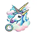 unicorn tattoo design idea