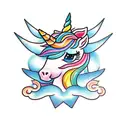unicorn tattoo design idea