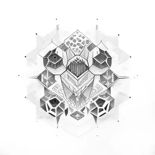 crystals tattoo design idea