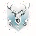 heart with horns tattoo design idea