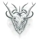 heart with horns tattoo design idea