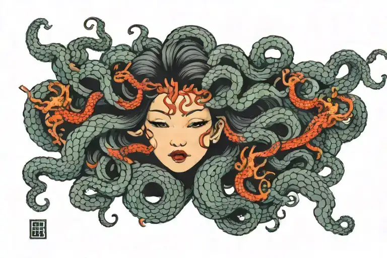 Medusa tattoo design idea
