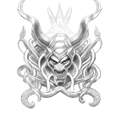 loki, jormungandr, hel and fenrir bringing the apocalypse in the same tattoo  tattoo design idea