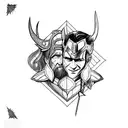loki kill baldur as atreus from god of war  tattoo design idea