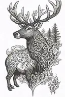 elk tattoo design idea