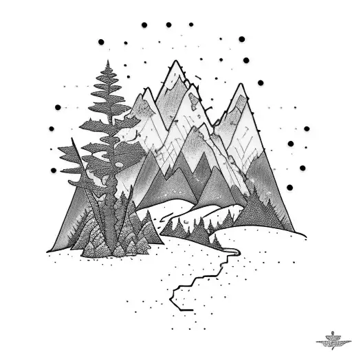 I want a microrealism style tattoo that is mountain sports themed. tattoo design idea