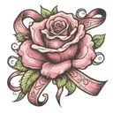 dementia awareness ribbon transforming into rose tattoo design idea