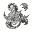 neo tribal love and luck buckle tattoo tattoo design idea