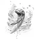 dive ocean  tattoo design idea