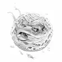 dive ocean  tattoo design idea