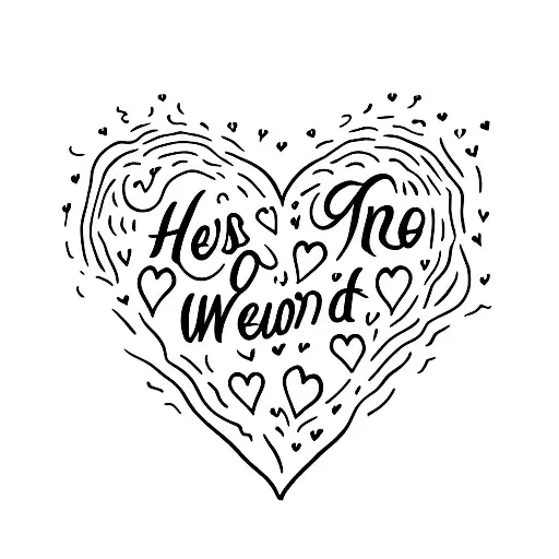 heart with words Dennis, my husband, my lover, my best friend tattoo design idea