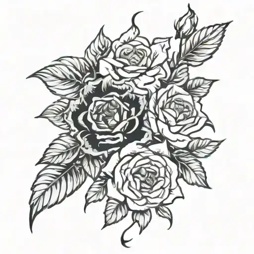 Make a a spine tattoo with the march June and September birth flower and include the saying “Let Them” tattoo design idea