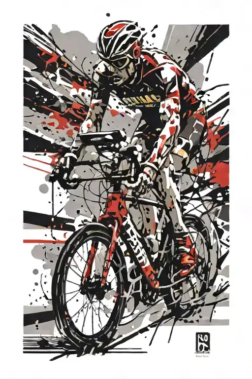 Swim bike run ironman triathlon tattoo design idea