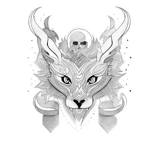 mirror tattoo design idea