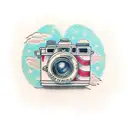 camera tattoo design idea