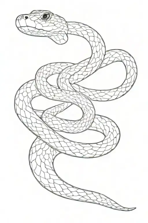 a little snake in the middle of the breast tattoo design idea
