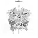 chest shrine  tattoo design idea