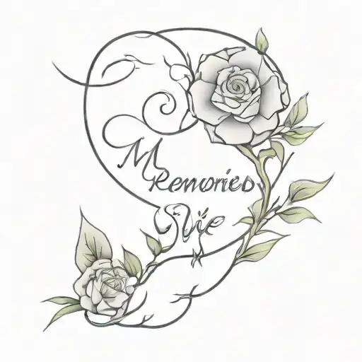 фраза memories never die " wrote tattoo design idea
