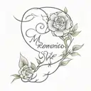 фраза memories never die " wrote tattoo design idea