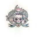 gothic mermaid tattoo design idea