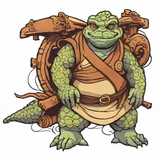 master oogway standing back tatoo tattoo design idea