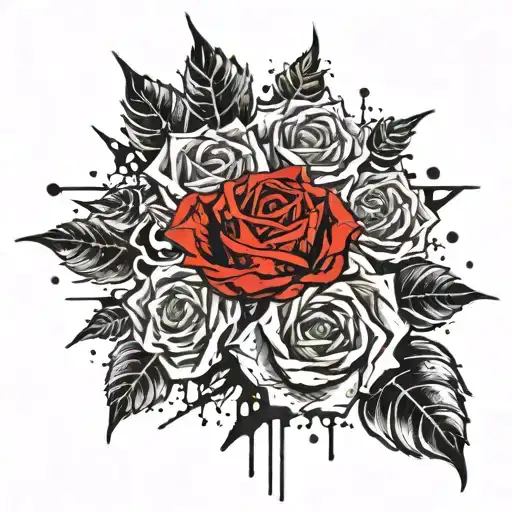 Roses Gothic  tattoo design idea