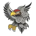 mexican eagle with aztec outline tattoo tattoo design idea