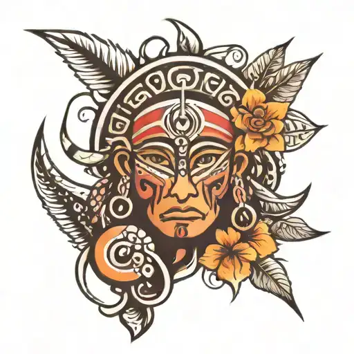 Taino tribal tattoo design idea