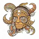 Taino tribal tattoo design idea