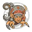 Taino tribal tattoo design idea
