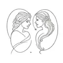 virgo and pisces zodiac sign tattoo design idea