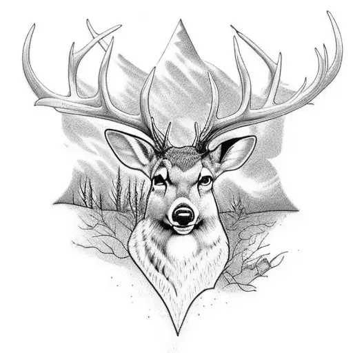 full sleeve. hunting themed. bow hunting, guns, deer, camping  tattoo design idea