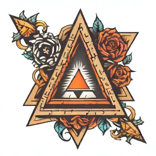 upside down triangle tattoo tattoo design idea
