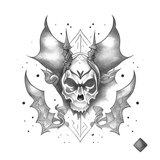 dark fantasy  tattoo design idea