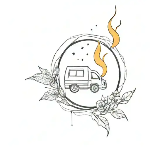 inspired by the song a car, a torch, a death by twenty one pilots tattoo design idea