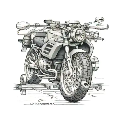 mechanic, bmw, passion tattoo design idea