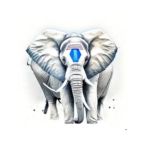 elephant tattoo design idea