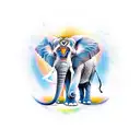 elephant tattoo design idea